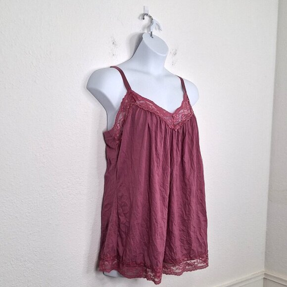 Torrid Lace Crinkle Cami Tank Top Sz 2 Strappy Coquette Fairy Boho Vintage Y2K - Picture 6 of 13